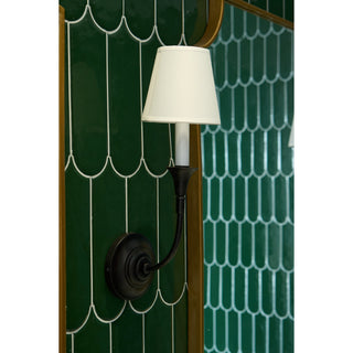 Cygnus Applique Murale Tissu Noir Minimaliste Traditionnelle Moderne