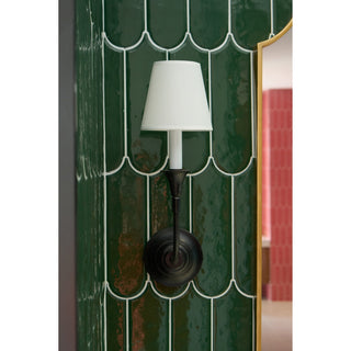 Cygnus Applique Murale Tissu Noir Minimaliste Traditionnelle Moderne