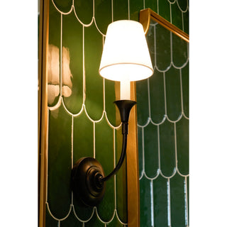 Cygnus Applique Murale Tissu Noir Minimaliste Traditionnelle Moderne