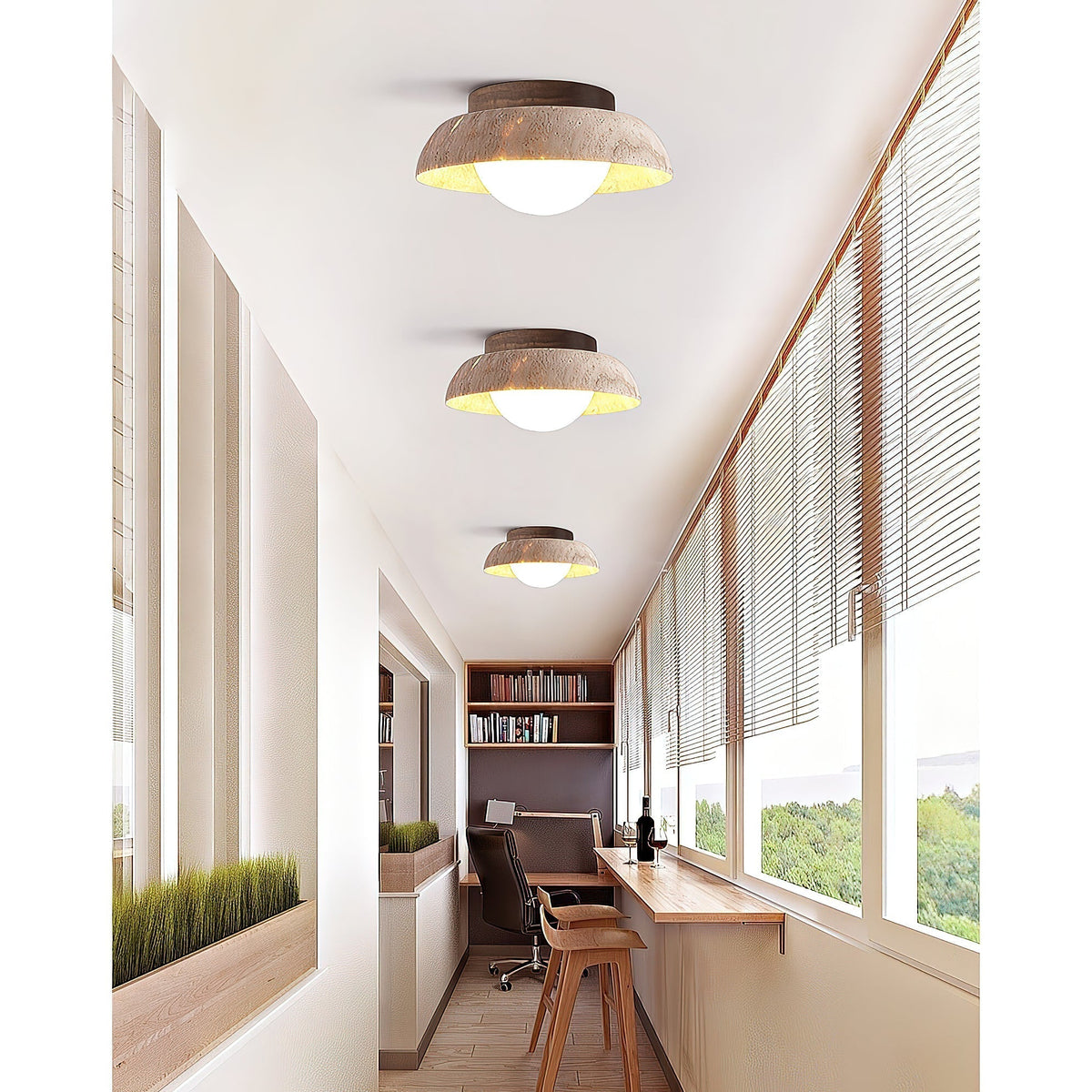 Cuvela Plafonnier Minimaliste Moderne En Travertin