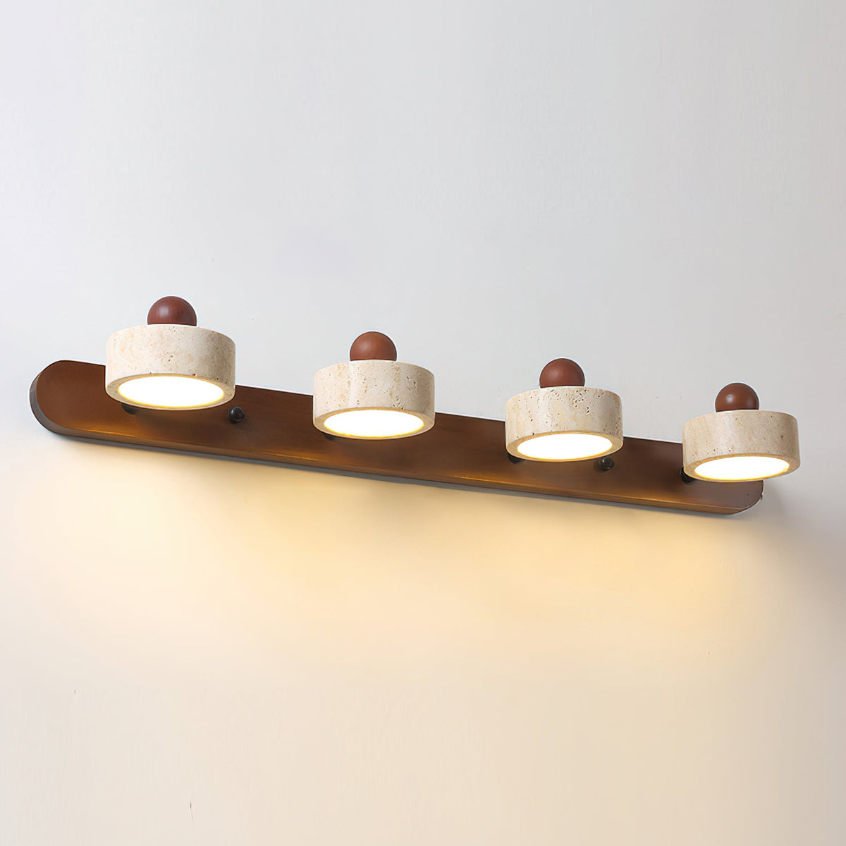 Another lifestyle shot of the Piero lamp in a minimalist living room.