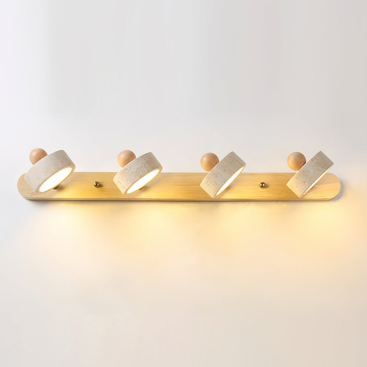 Unlit view of the 2-head lamp against a white background.
