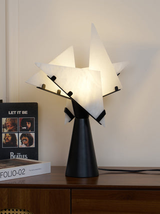 Aursilion Lampe de Table en Albâtre