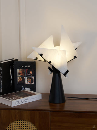 Aursilion Lampe de Table en Albâtre