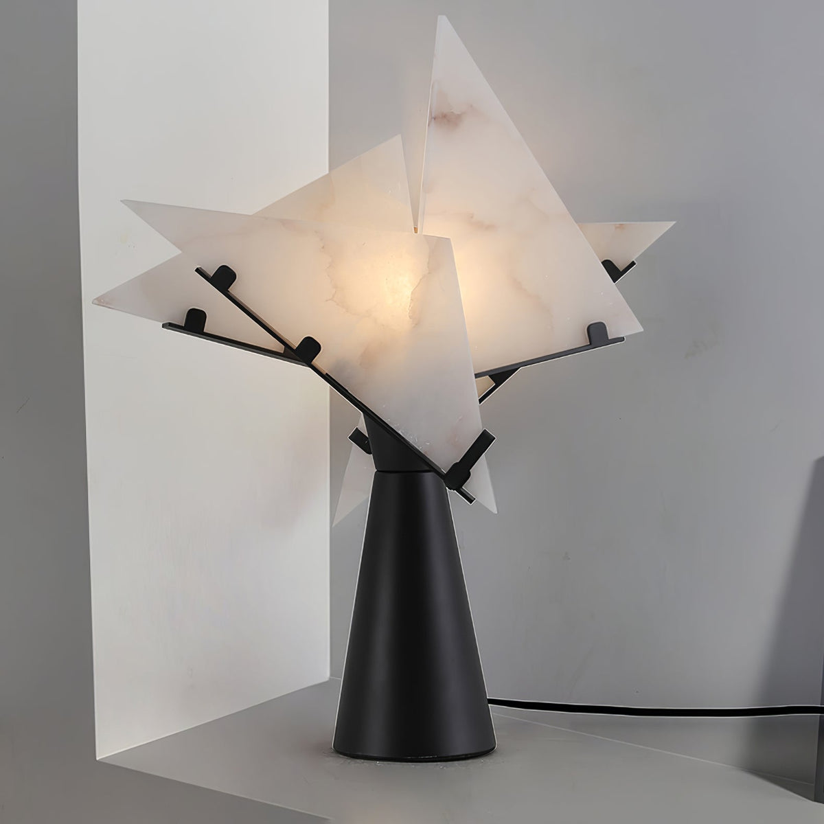 Aursilion Lampe de Table en Albâtre