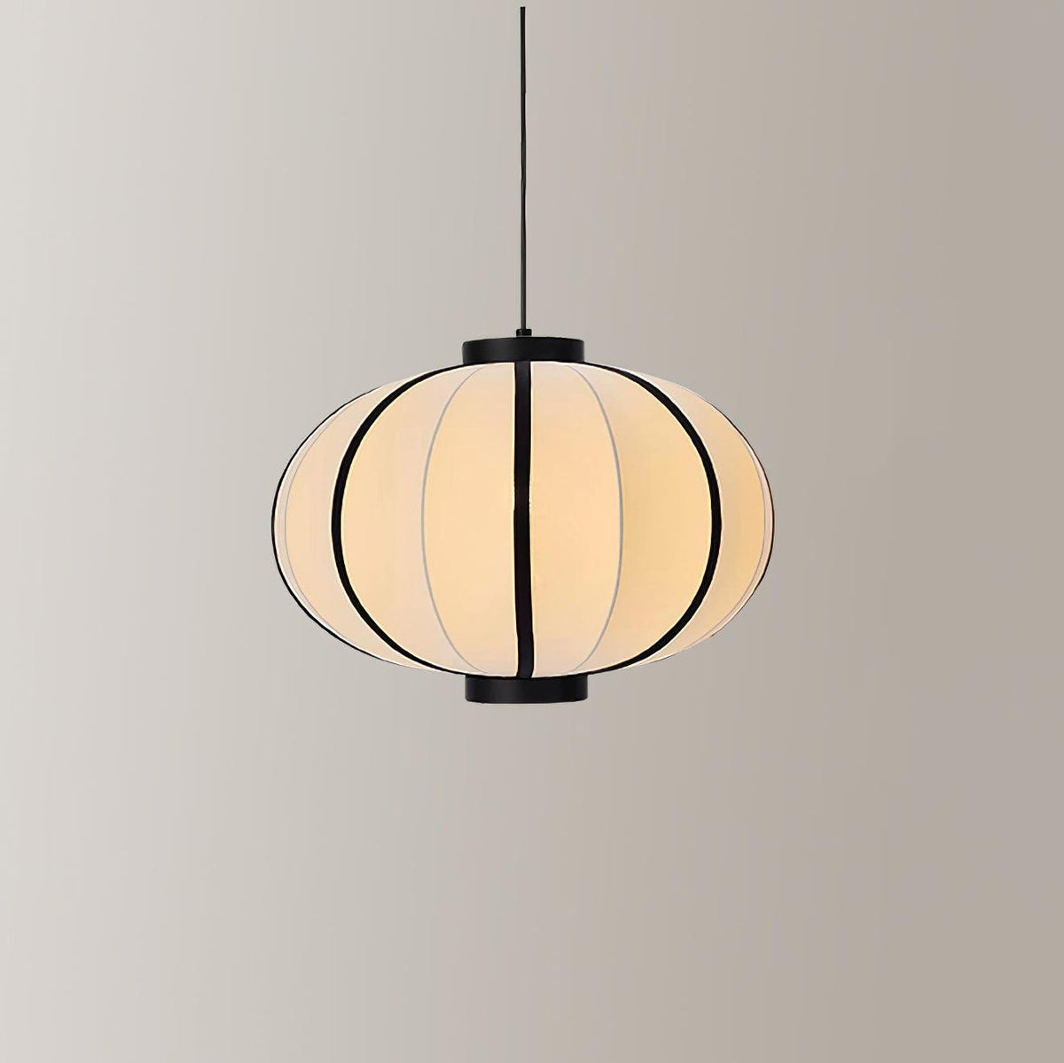Lumara Pendant Lamp Fabric Lantern Frame Vintage-Neutral Decor