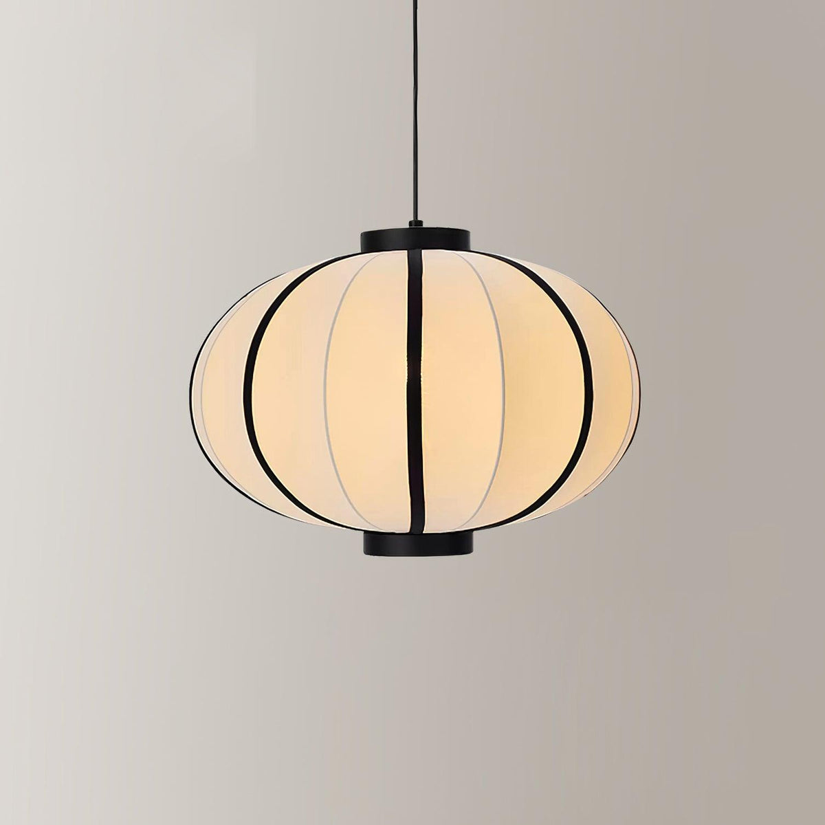 Lumara Pendant Lamp Fabric Lantern Frame Vintage-Neutral Decor