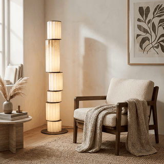 Pillar Alabaster Floor Lamp-Neutral Decor
