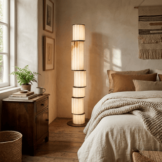 Pillar Alabaster Floor Lamp-Neutral Decor