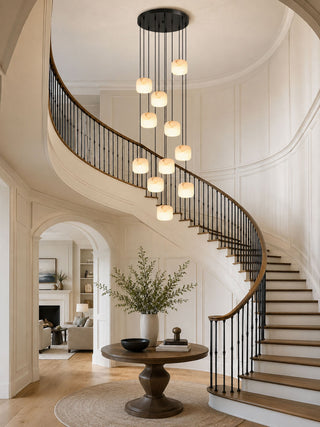 Pillow Alabaster Cluster Chandelier-Neutral Decor