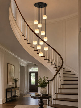 Pillow Alabaster Cluster Chandelier-Neutral Decor