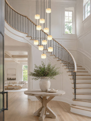 Pillow Alabaster Cluster Chandelier-Neutral Decor