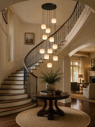 Pillow Alabaster Cluster Chandelier-Neutral Decor