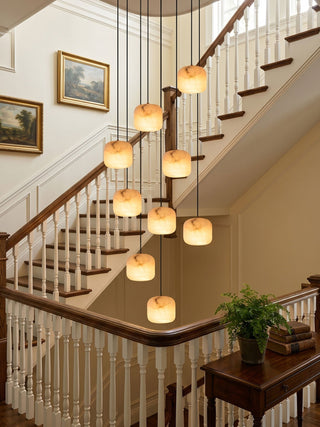 Pillow Alabaster Cluster Chandelier-Neutral Decor