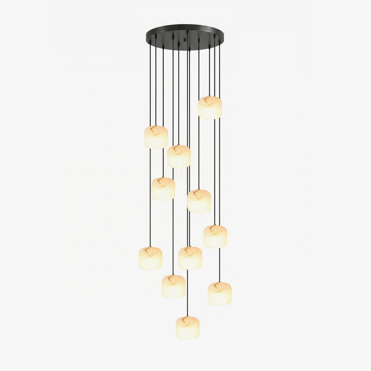Pillow Alabaster Cluster Chandelier-Neutral Decor