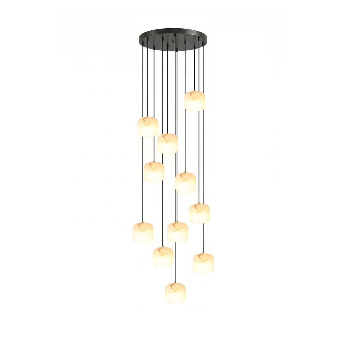 Pillow Alabaster Cluster Chandelier-Neutral Decor