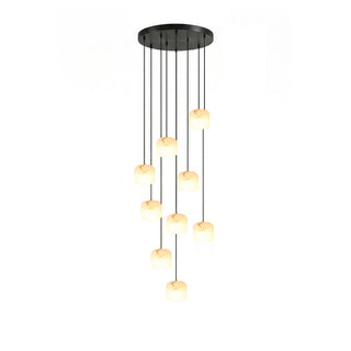 Pillow Alabaster Cluster Chandelier-Neutral Decor