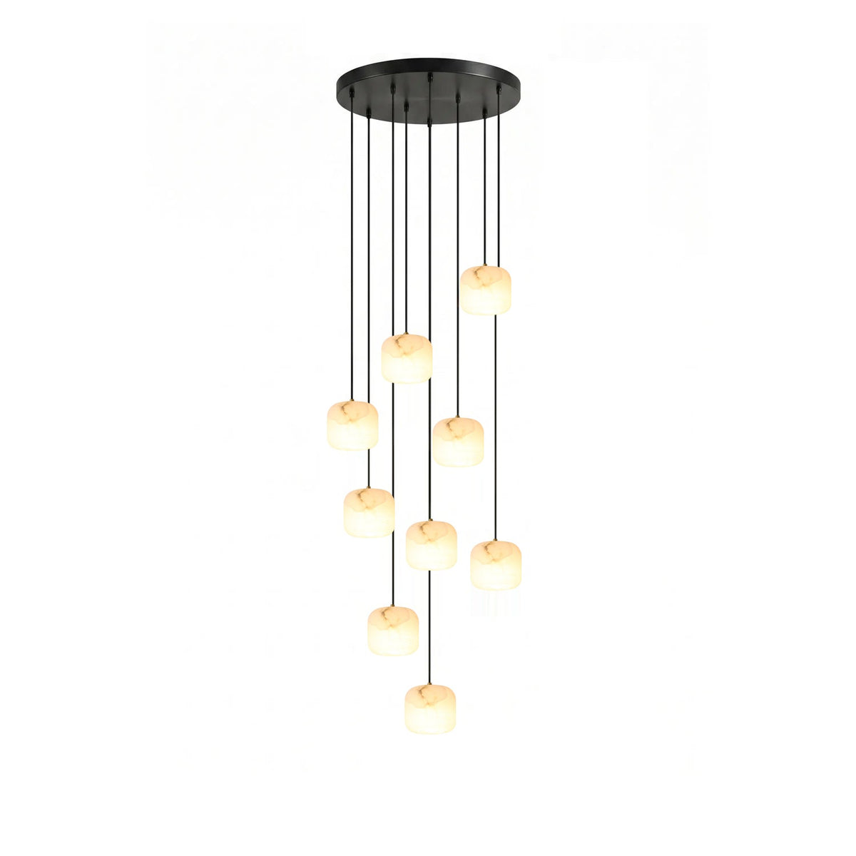 Pillow Alabaster Cluster Chandelier-Neutral Decor