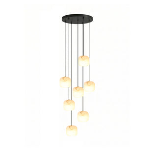 Pillow Alabaster Cluster Chandelier-Neutral Decor