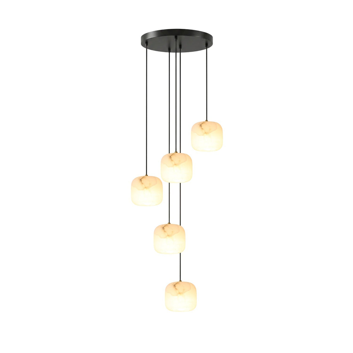 Pillow Alabaster Cluster Chandelier-Neutral Decor
