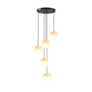 Pillow Alabaster Cluster Chandelier-Neutral Decor