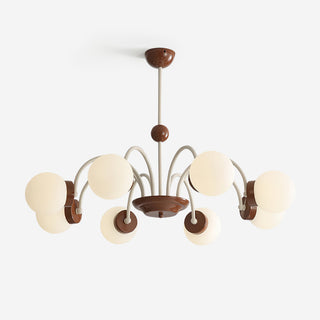 Lustra Lustre 8-Lumières Globe Pivone Élégant-Luire