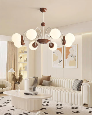Lustra Lustre 8-Lumières Globe Pivone Élégant-Luire