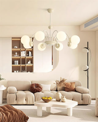 Lustra Lustre 8-Lumières Globe Pivone Élégant-Luire