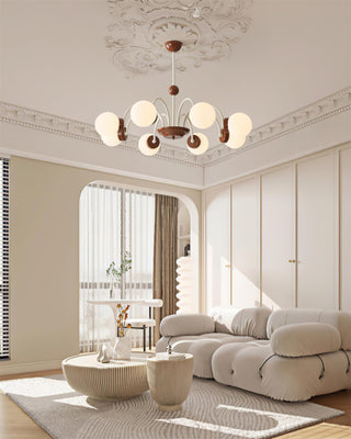 Lustra Lustre 8-Lumières Globe Pivone Élégant-Luire