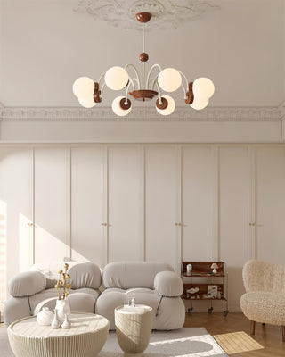 Lustra Lustre 8-Lumières Globe Pivone Élégant-Luire