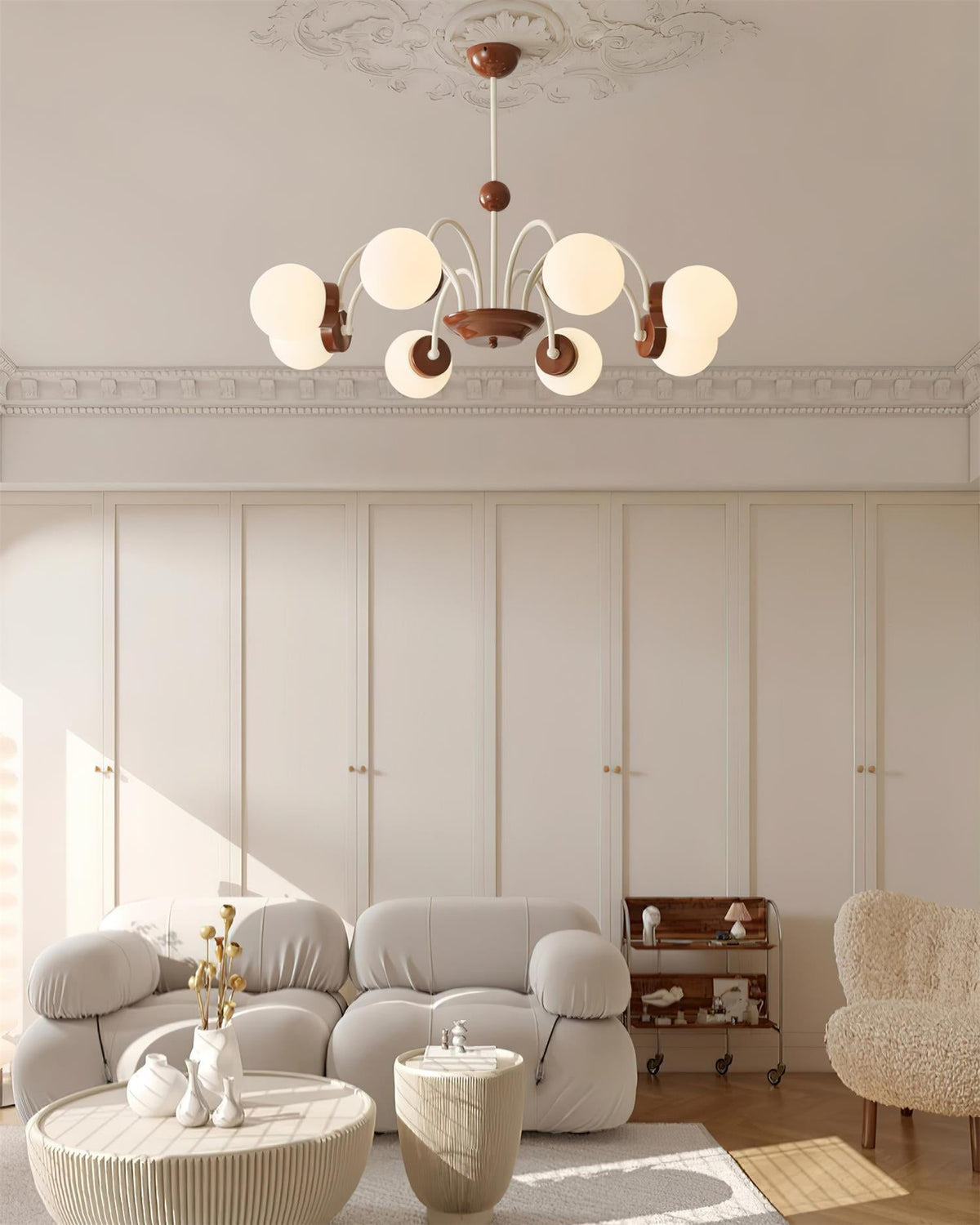 Pivone 8-Light Globe Chandelier-Neutral Decor