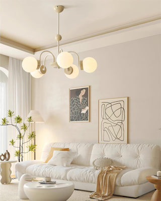 Lustra Lustre 8-Lumières Globe Pivone Élégant-Luire