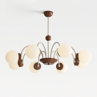 Lustra Lustre 8-Lumières Globe Pivone Élégant-Luire
