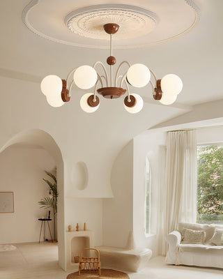 Lustra Lustre 8-Lumières Globe Pivone Élégant-Luire