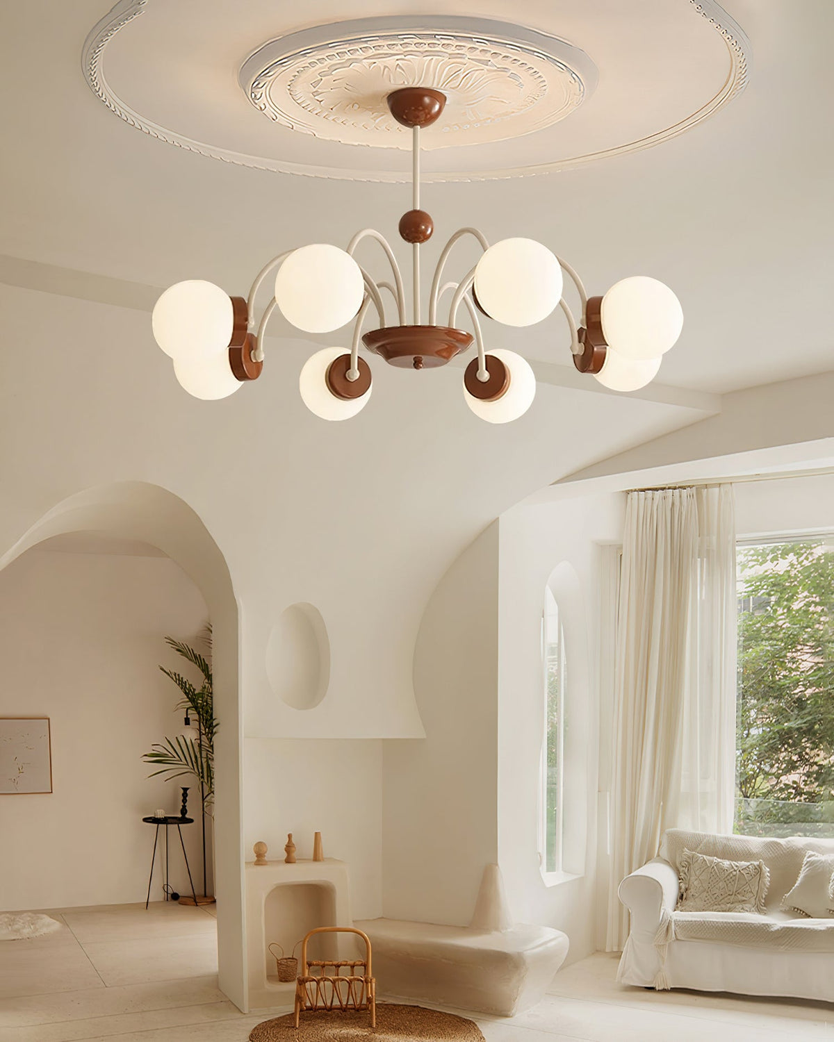 Pivone 8-Light Globe Chandelier-Neutral Decor