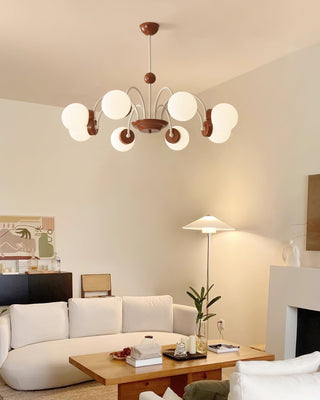 Lustra Lustre 8-Lumières Globe Pivone Élégant-Luire