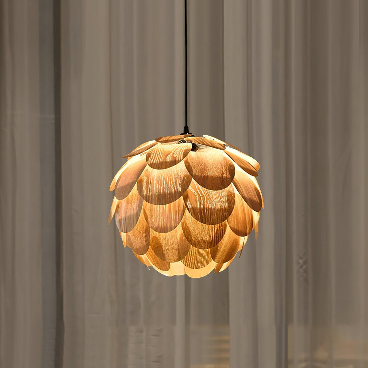Wlara Suspension moderne en bois