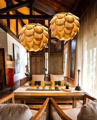 Wlara Suspension moderne en bois