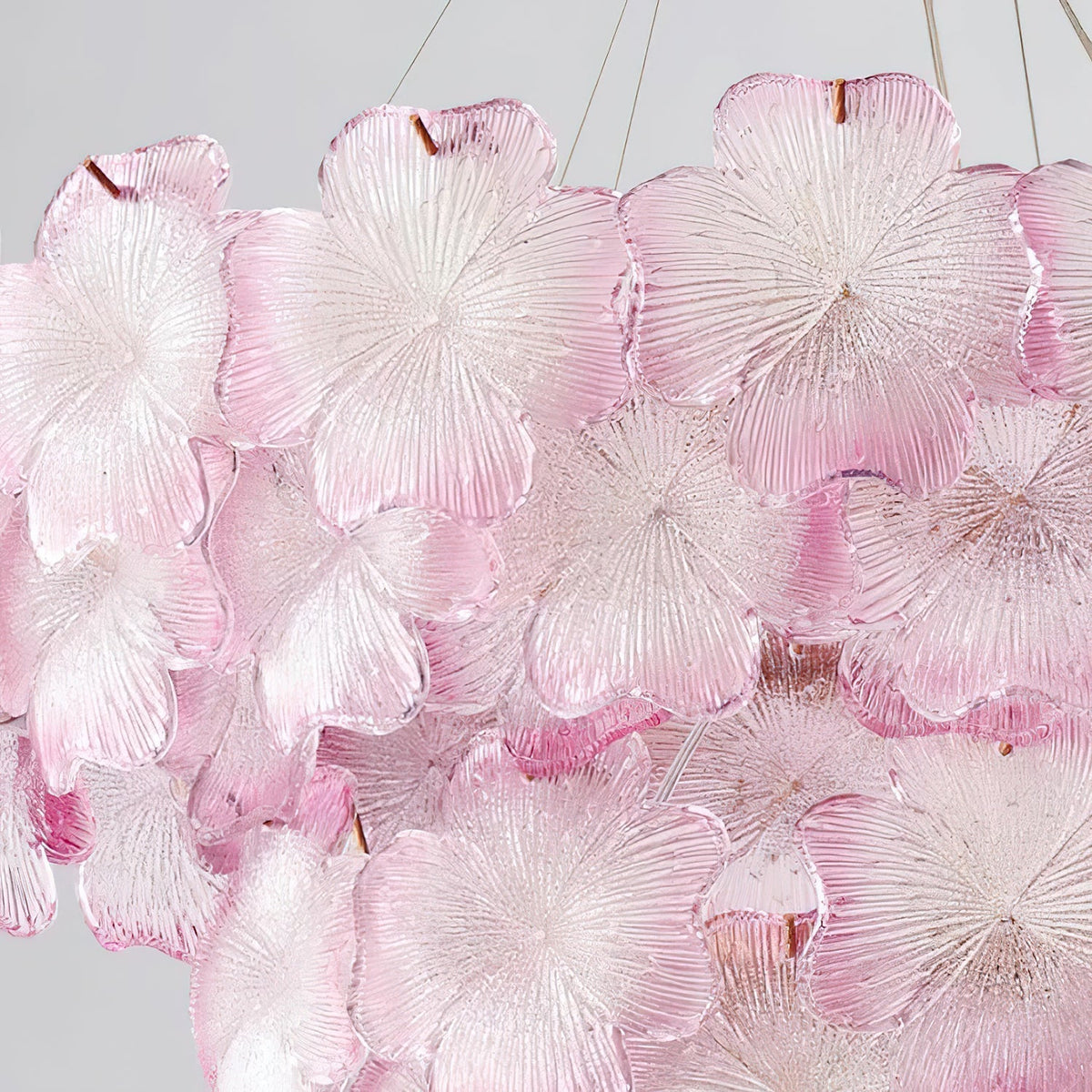 Ophelis Pink Flower Glass Chandelier-Neutral Decor