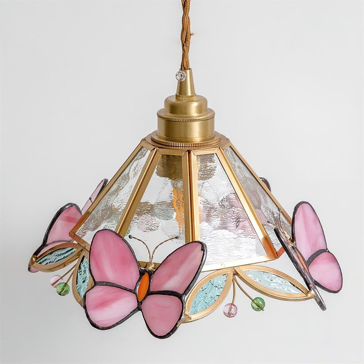 Tiffany Butterfly Stained GlassPendant Light-Neutral Decor