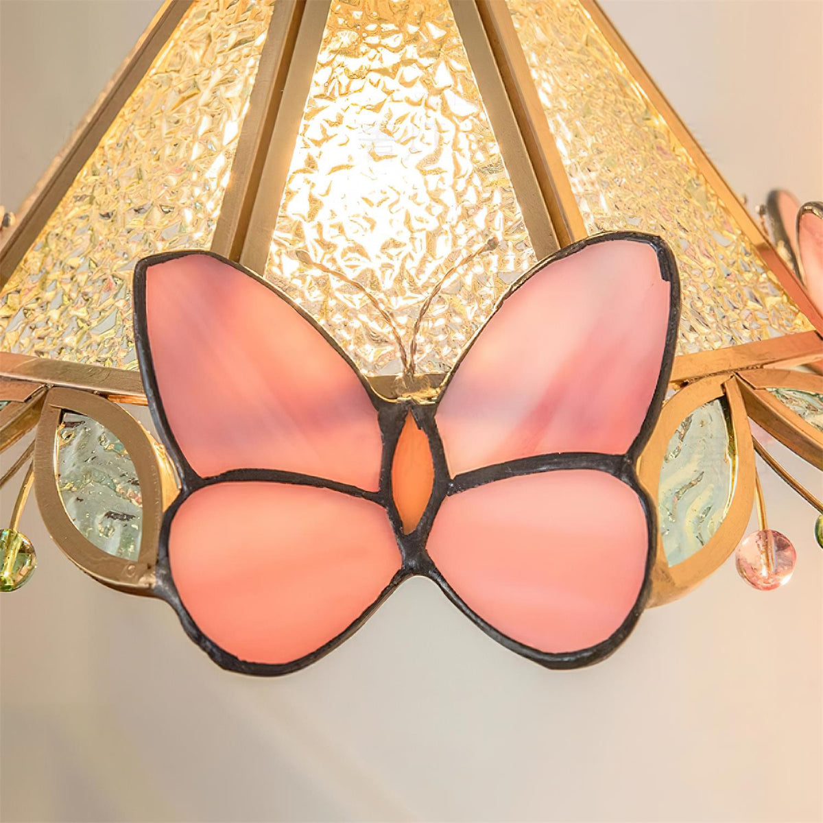 Tiffany Butterfly Stained GlassPendant Light-Neutral Decor