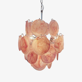 Aurora Lustre en Verre de Murano Rose Vintage