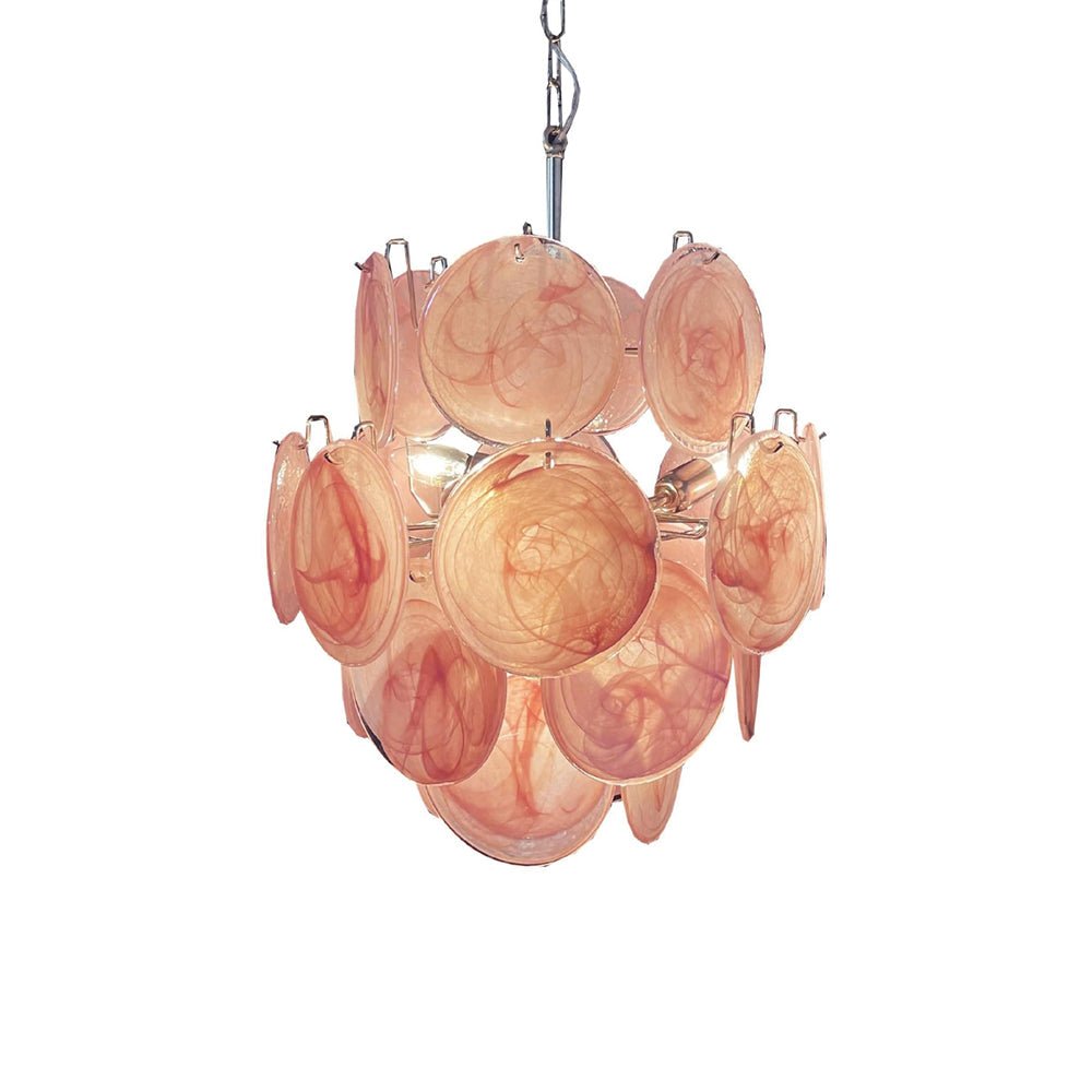 Nivine Lustre en Verre de Murano Rose Vintage