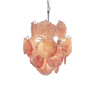 Aurora Lustre en Verre de Murano Rose Vintage