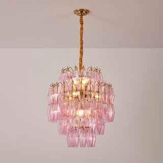 Aurora Lustre Rose Murano Verre Superposé Glamour