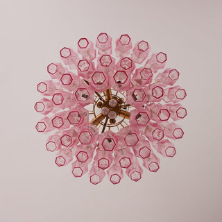 Aurora Lustre Rose Murano Verre Superposé Glamour