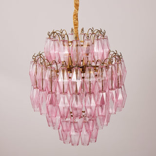 Aurora Lustre Rose Murano Verre Superposé Glamour