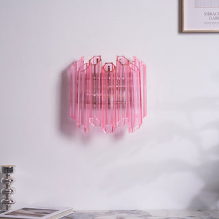 Aurora Applique Murale Tube en Verre Murano Rose