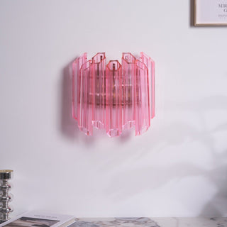 Aurora Applique Murale Tube en Verre Murano Rose
