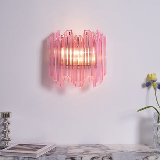 Aurora Applique Murale Tube en Verre Murano Rose